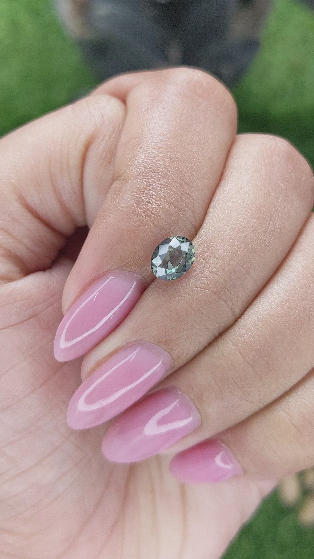 1.10 Ct. Green Sapphire from Tanzania Size Video