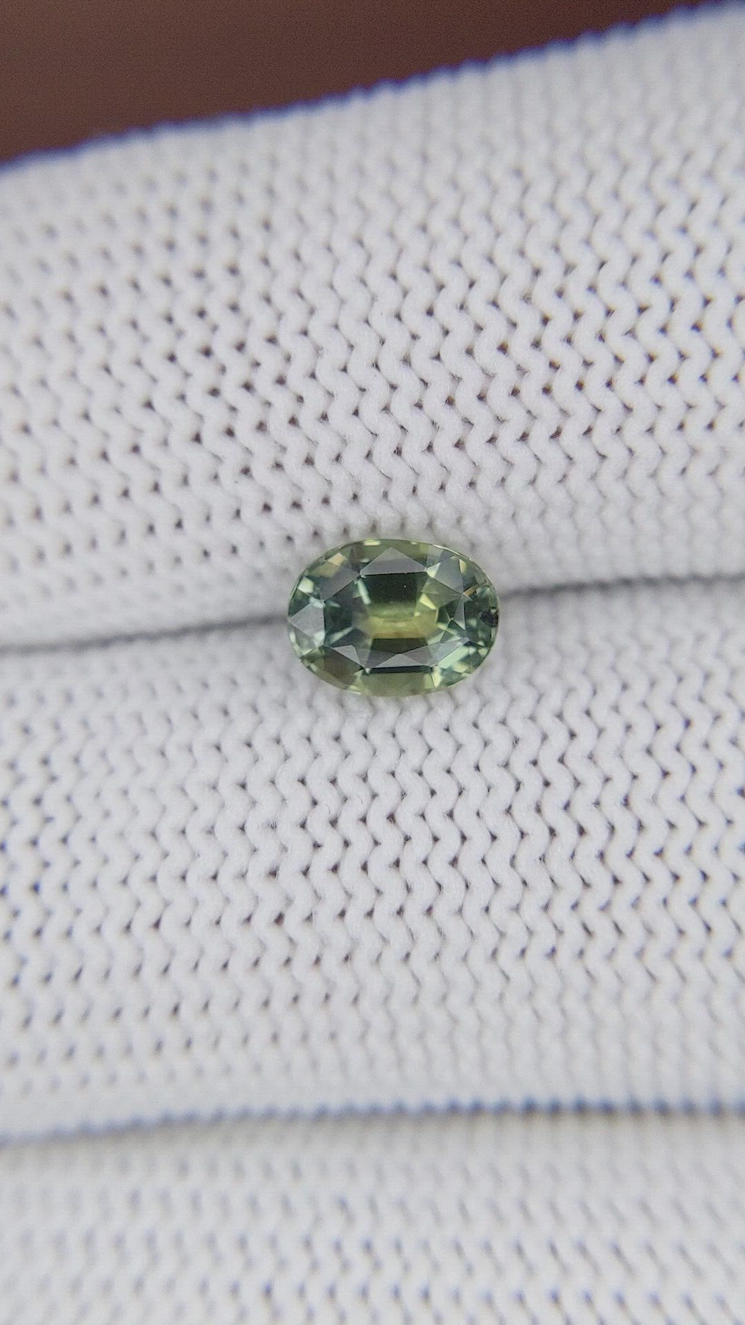 1.29 Ct. Yellowish Green Sapphire from Tanzania Size Video