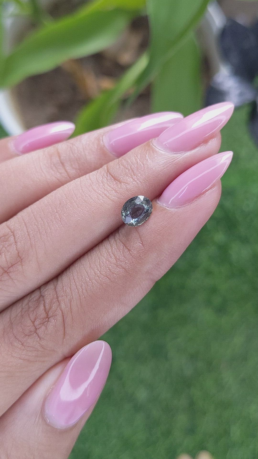 0.98 Ct. Bluish Green Sapphire from Tanzania Size Video
