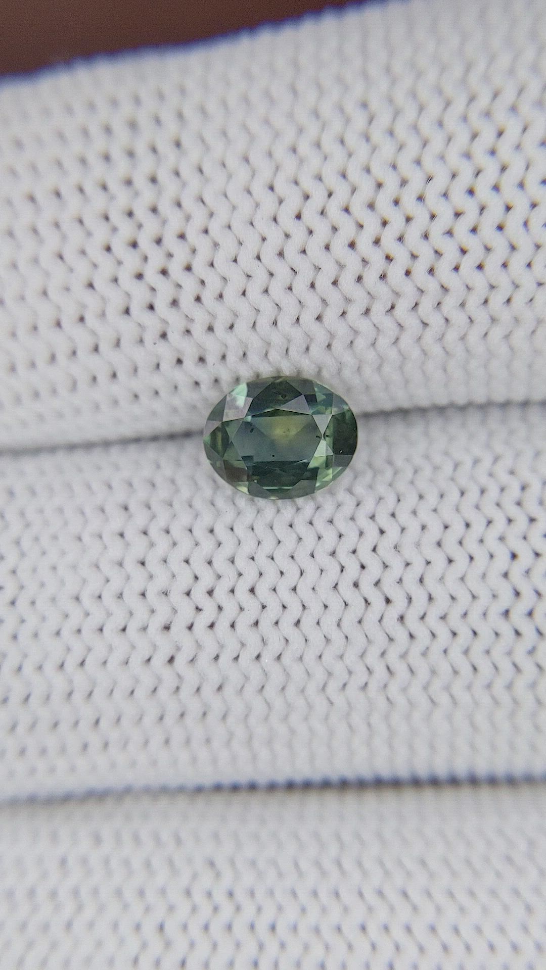 1.06 Ct. Bluish Green Sapphire from Tanzania Size Video