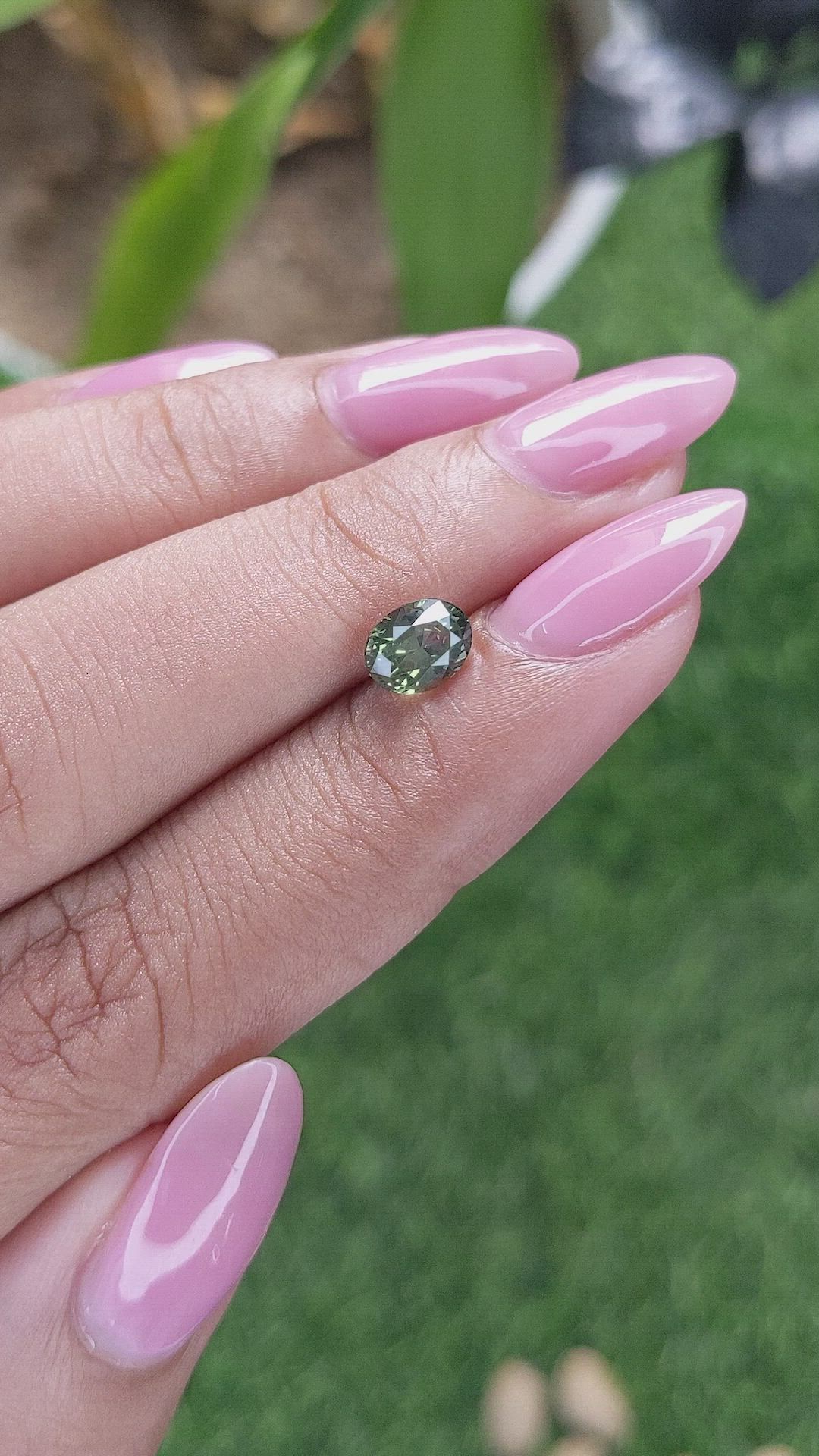 1.14 Ct. Yellowish Green Sapphire from Tanzania Size Video