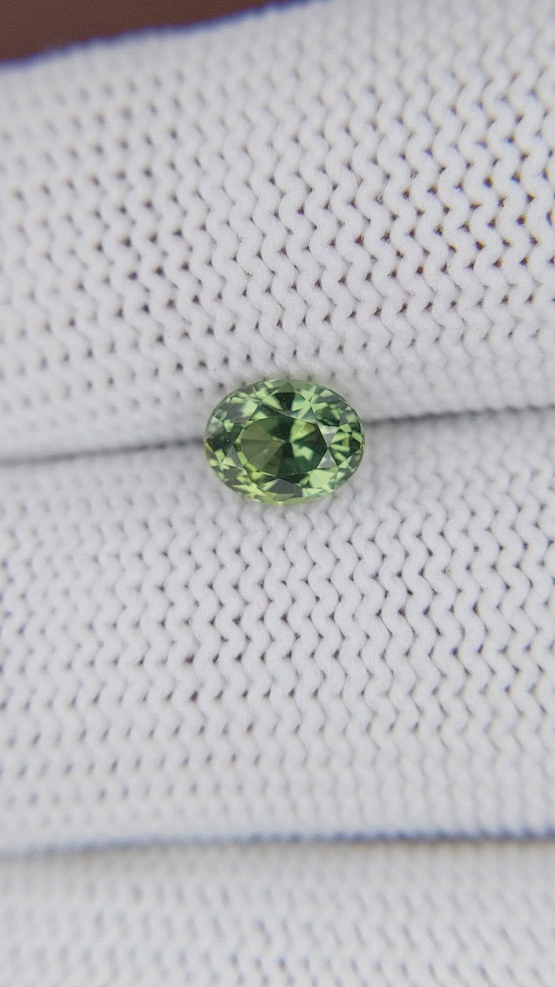 1.14 Ct. Yellowish Green Sapphire from Tanzania Size Video