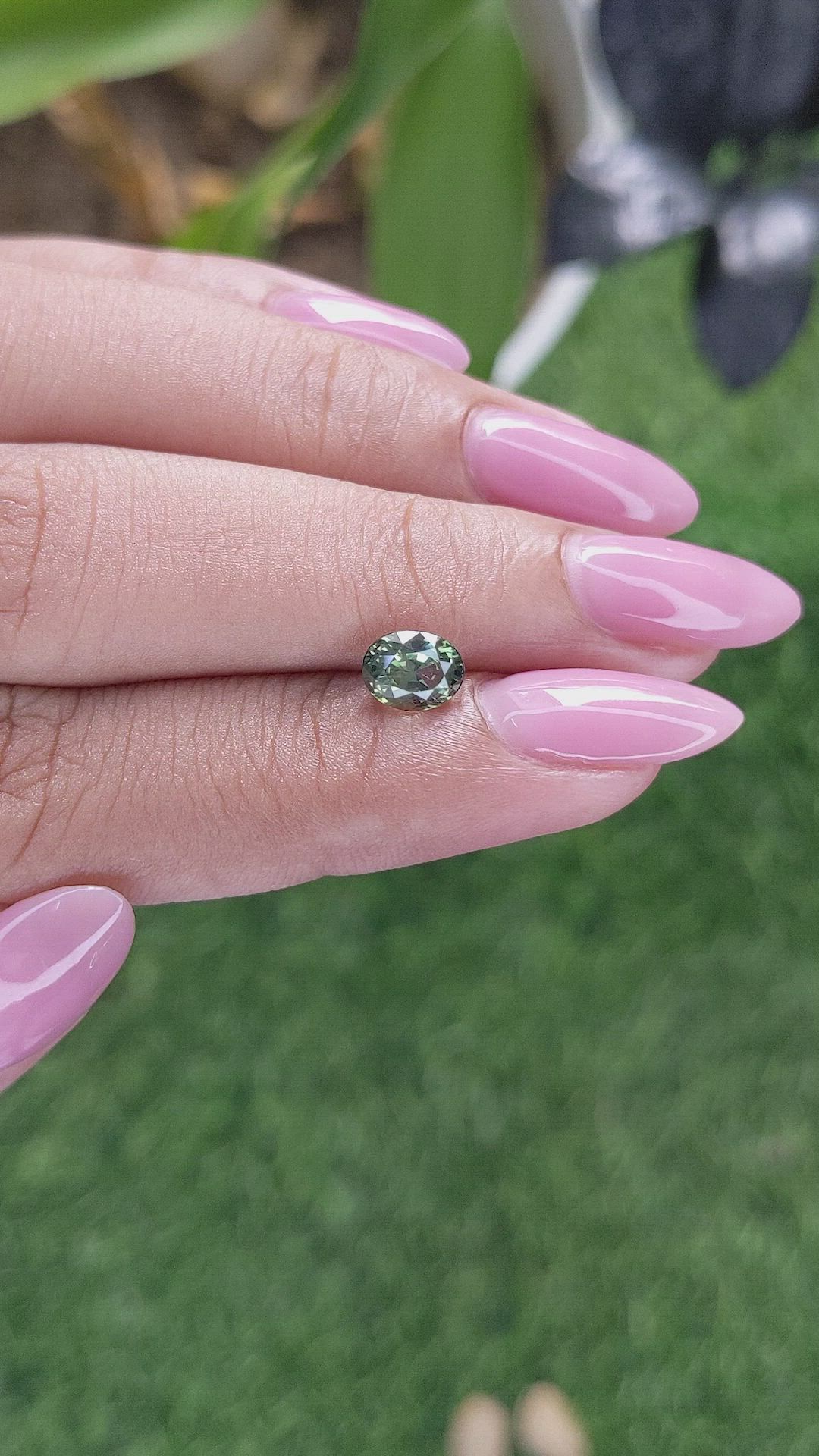 1.14 Ct. Yellowish Green Sapphire from Tanzania Size Video