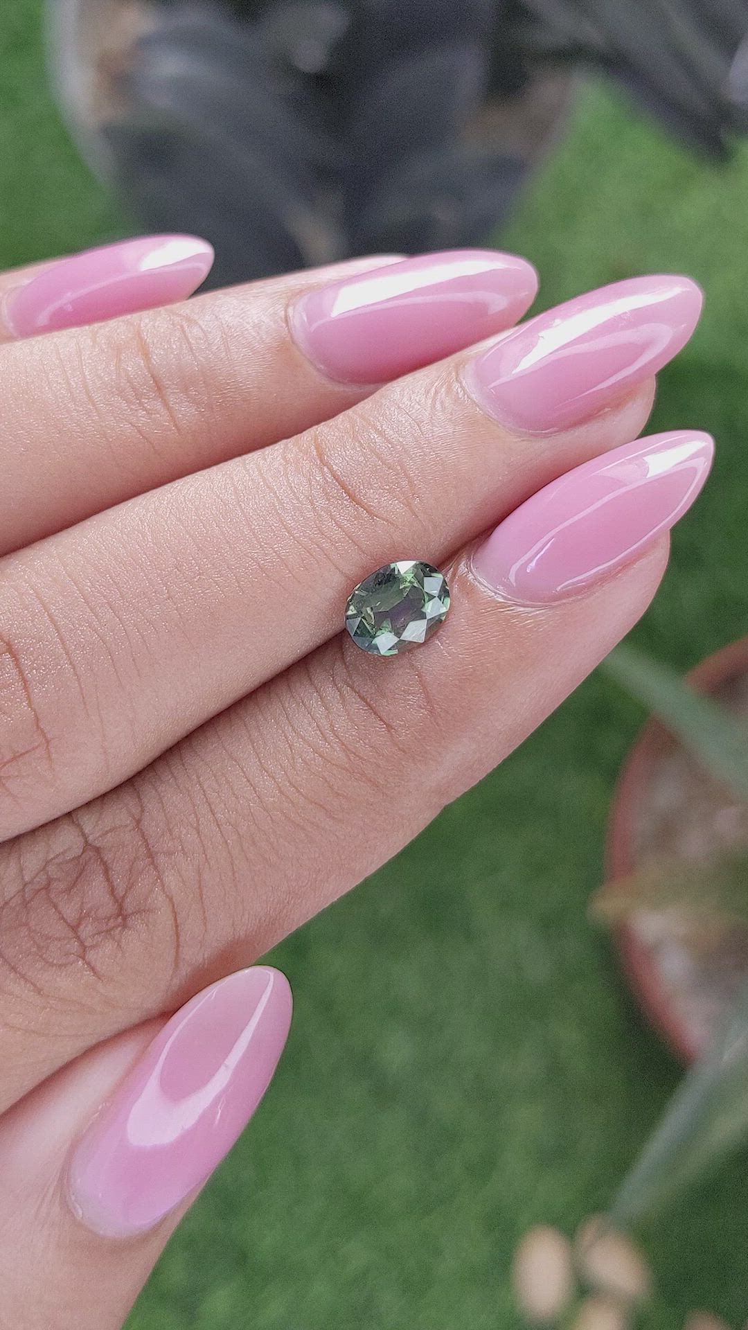 1.10 Ct. Bluish Green Sapphire from Tanzania Size Video