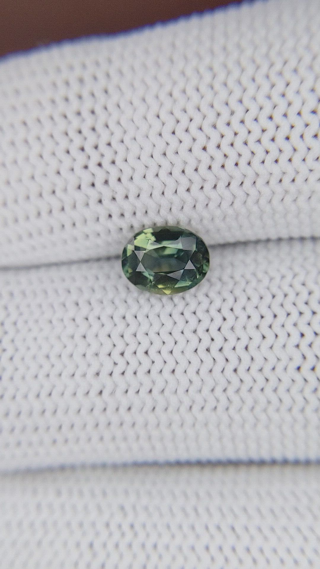 1.10 Ct. Bluish Green Sapphire from Tanzania Size Video