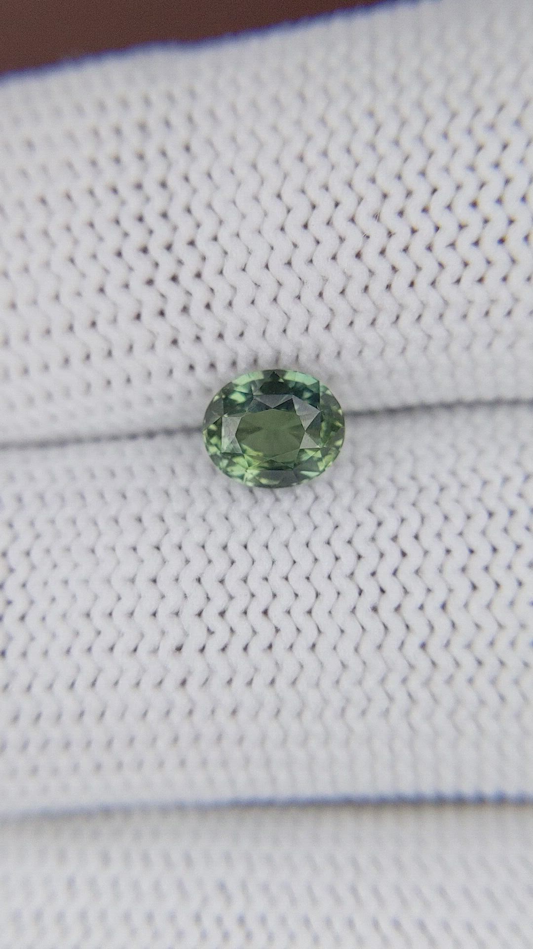 1.06 Ct. Bluish Green Sapphire from Tanzania Size Video