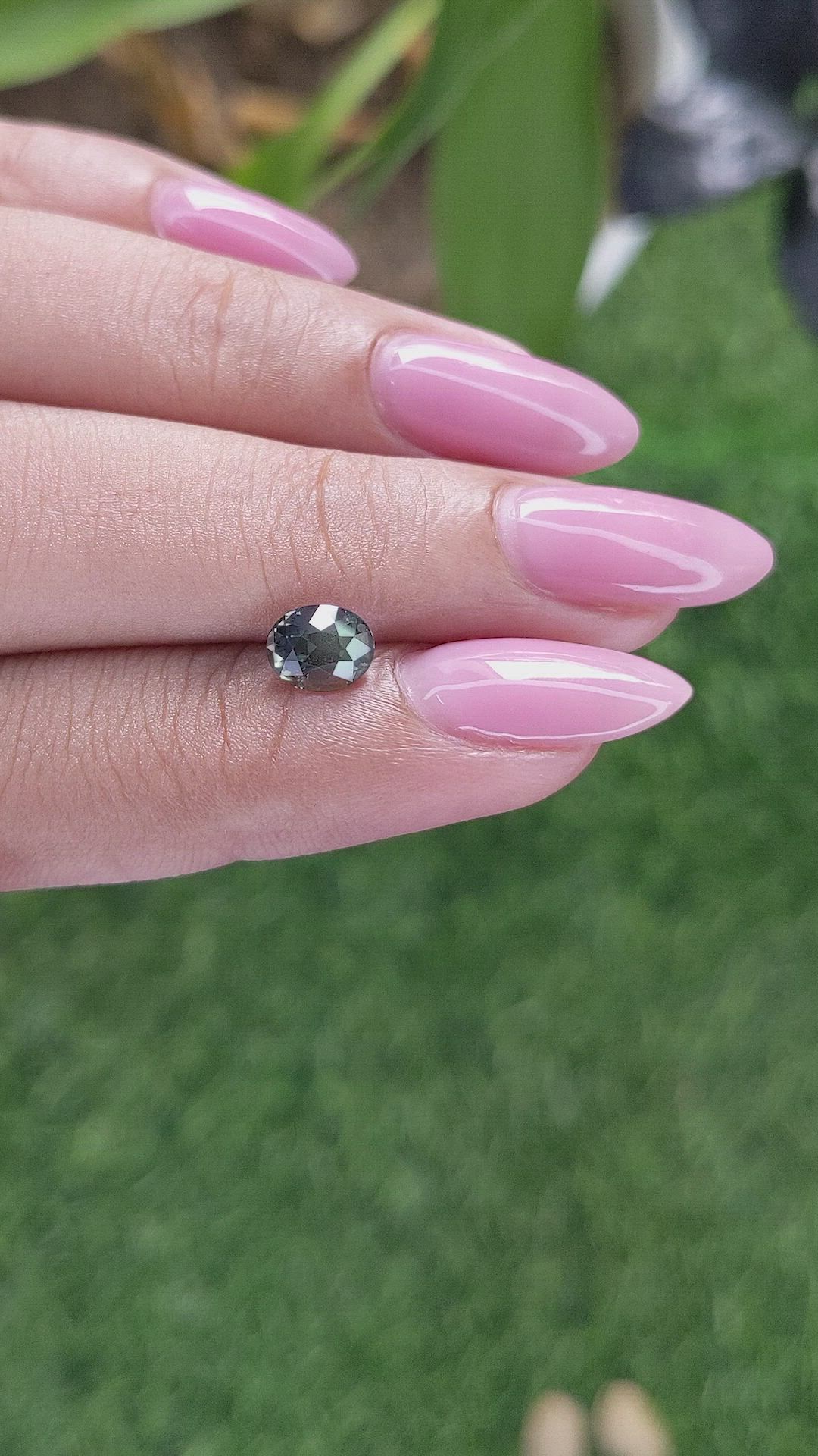 1.08 Ct. Bluish Green Sapphire from Tanzania Size Video