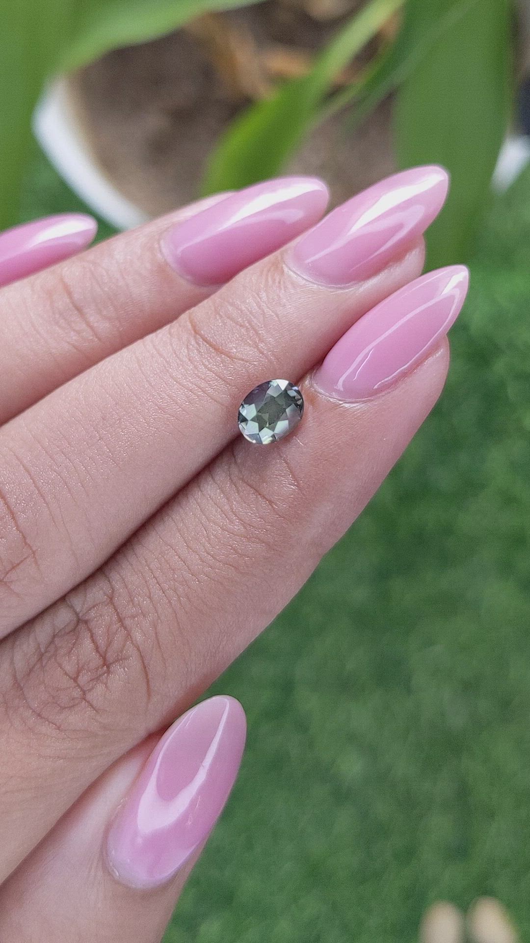 1.08 Ct. Bluish Green Sapphire from Tanzania Size Video