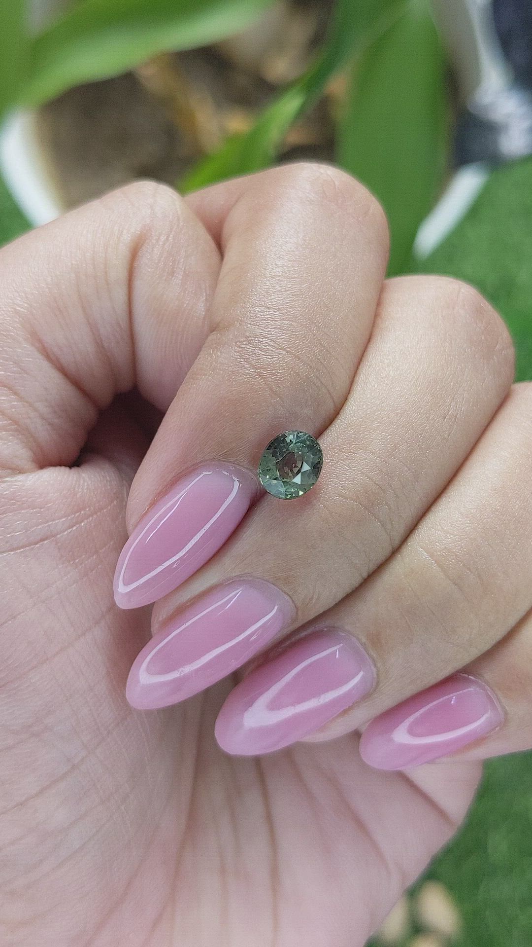 1.24 Ct. Yellowish Green Sapphire from Tanzania Size Video