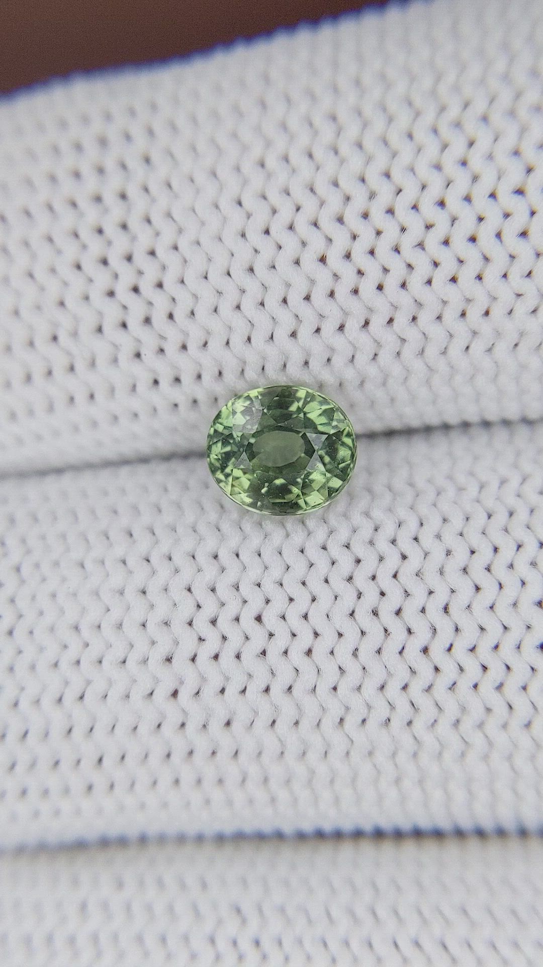 1.24 Ct. Yellowish Green Sapphire from Tanzania Size Video