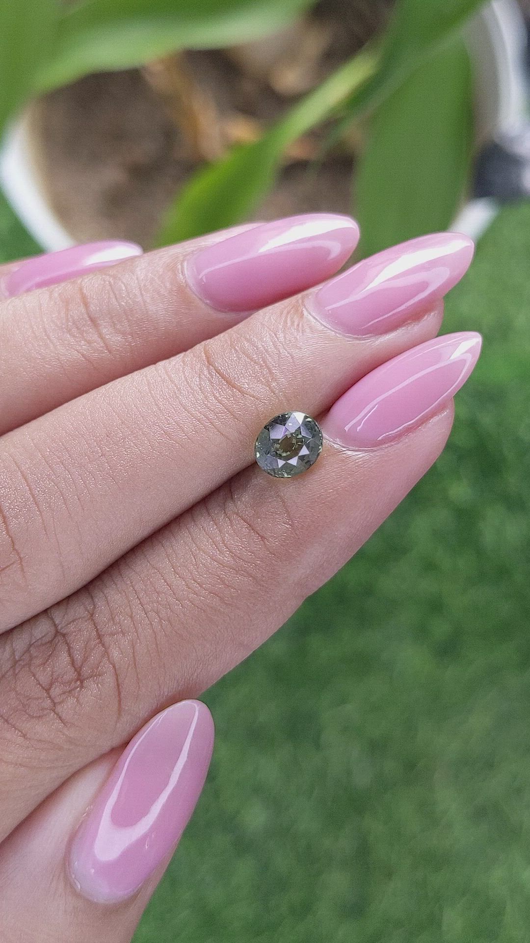 1.24 Ct. Yellowish Green Sapphire from Tanzania Size Video