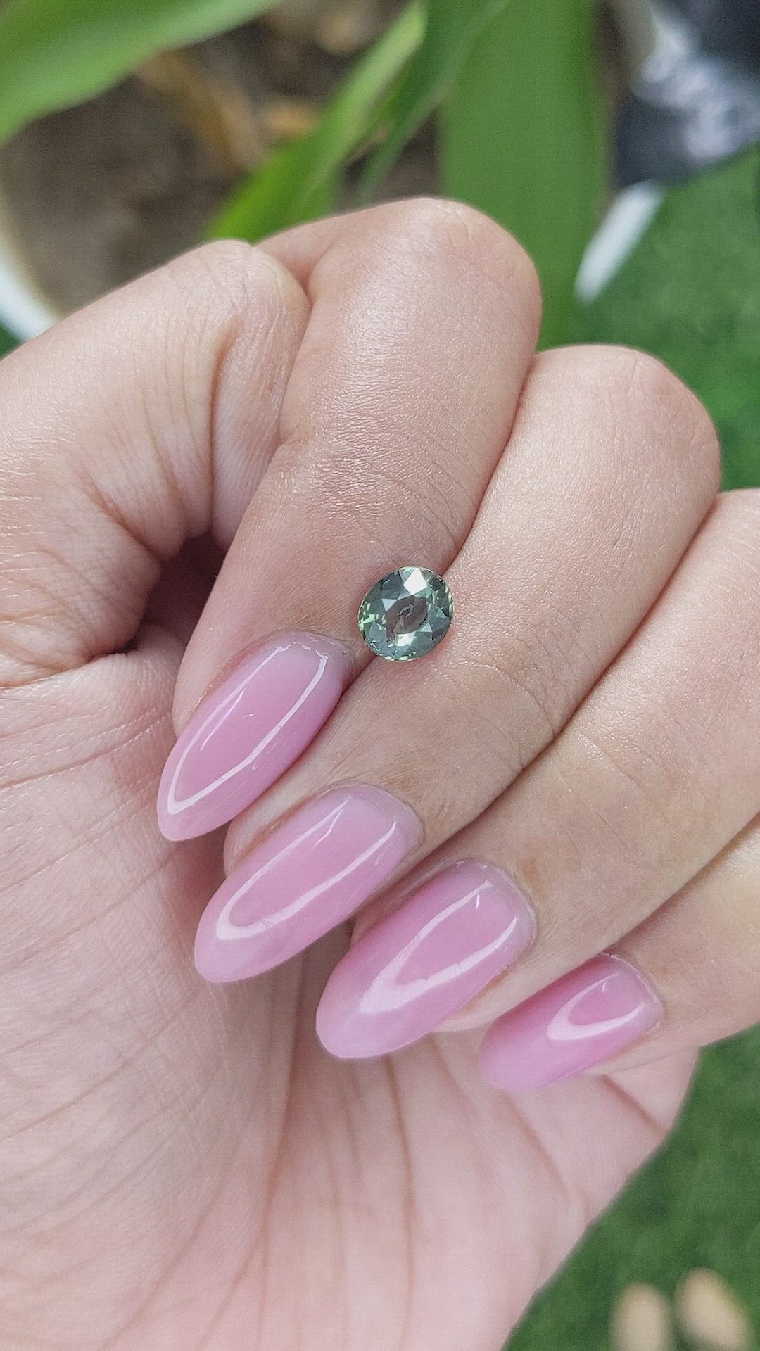 1.09 Ct. Bluish Green Sapphire from Tanzania Size Video