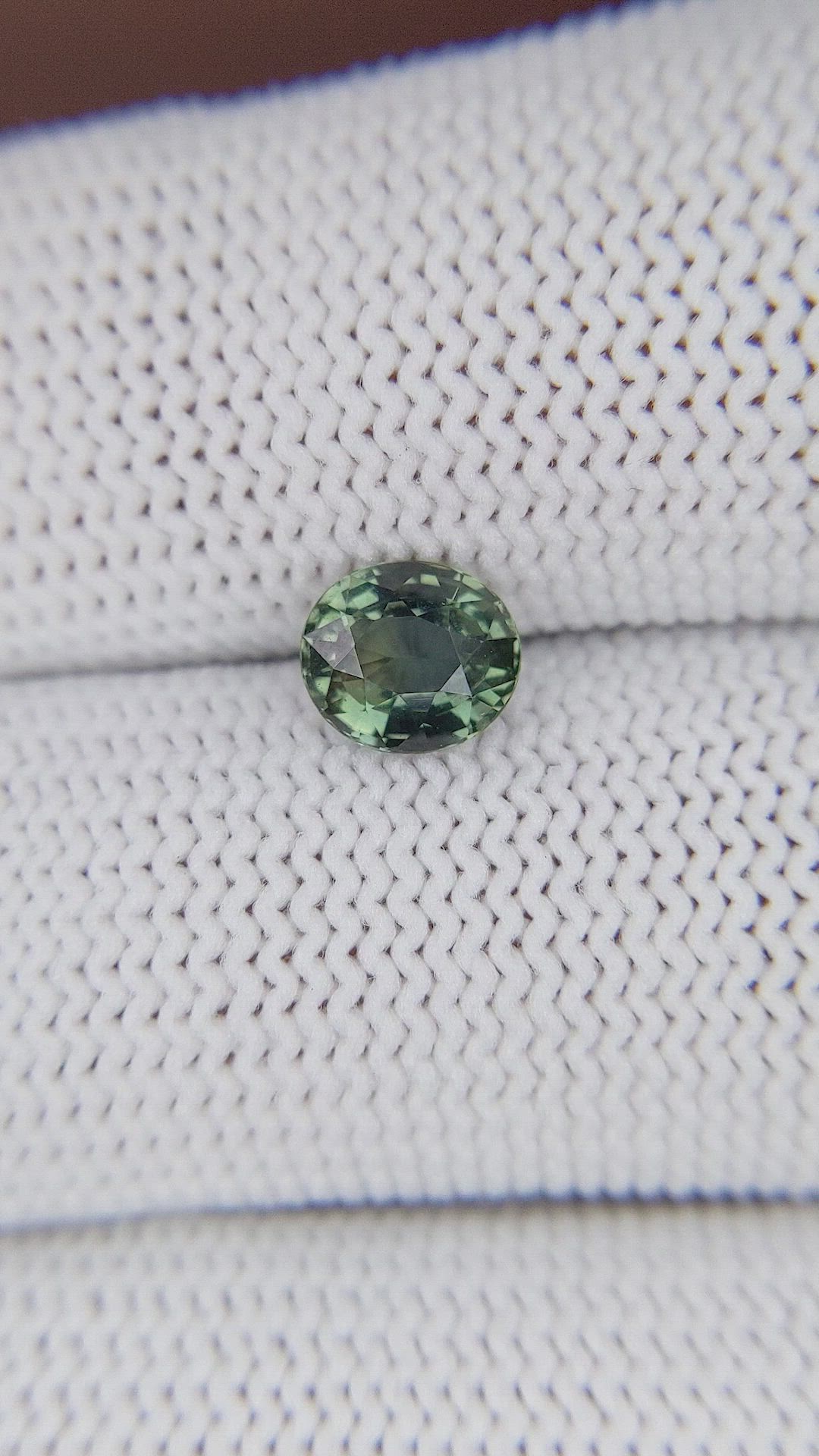 1.09 Ct. Bluish Green Sapphire from Tanzania Size Video