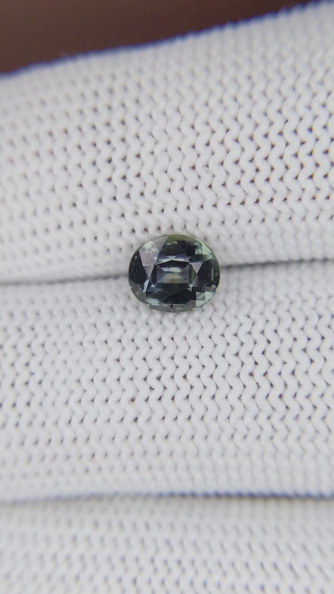 1.23 Ct. Bluish Green Sapphire from Tanzania Size Video