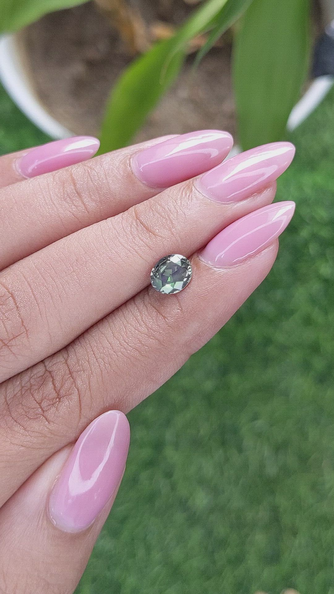 1.05 Ct. Bluish Green Sapphire from Tanzania Size Video