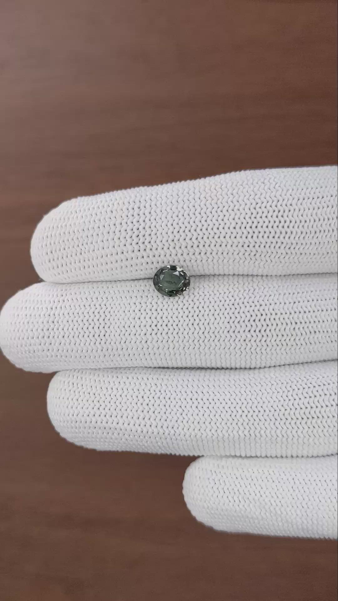 1.05 Ct. Bluish Green Sapphire from Tanzania Size Video