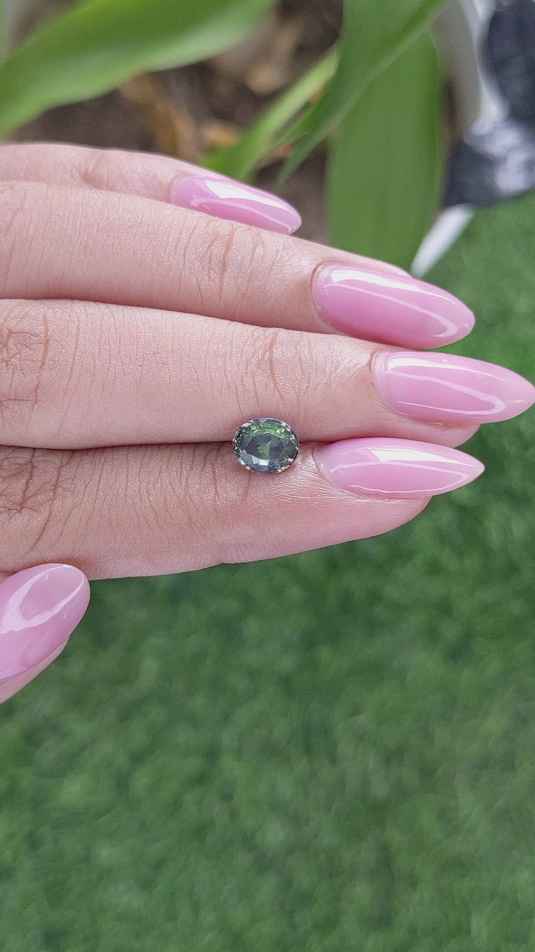 1.05 Ct. Bluish Green Sapphire from Tanzania Size Video