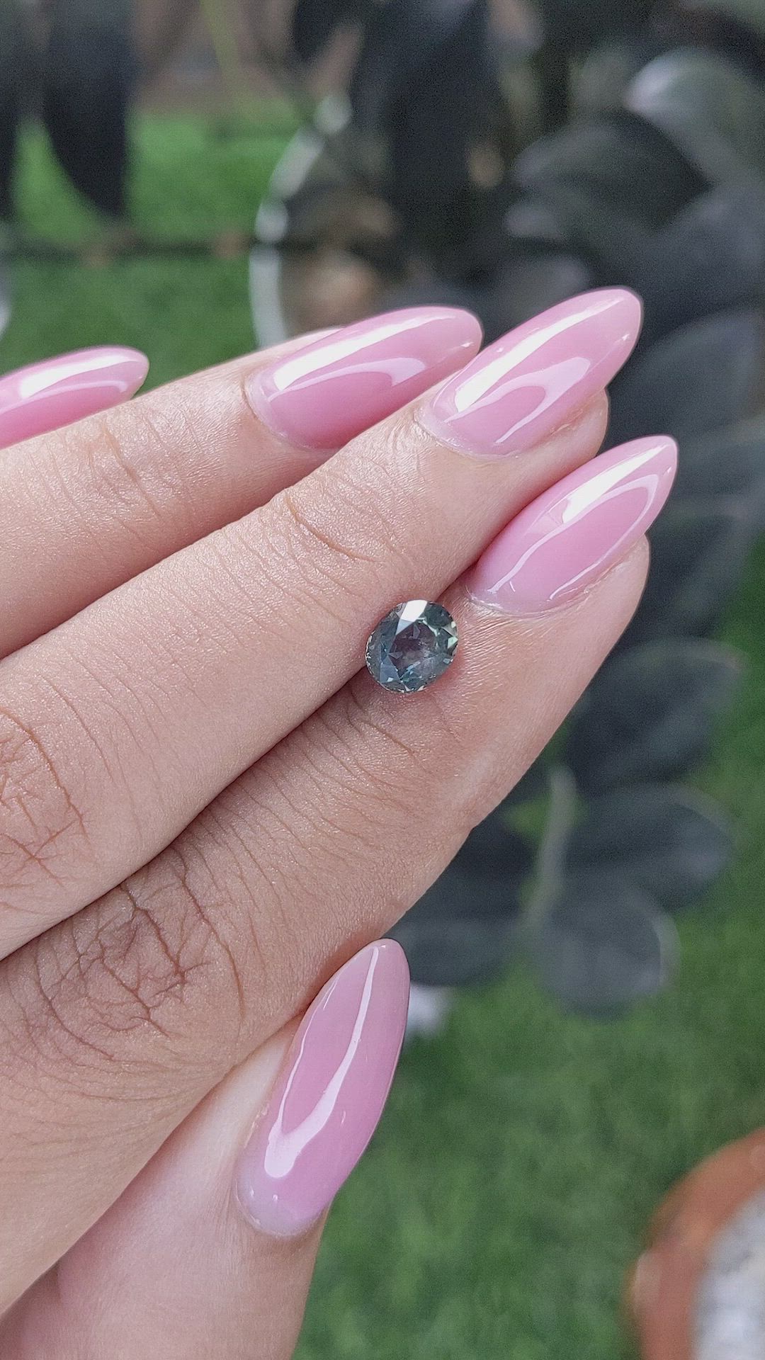 1.04 Ct. Bluish Green Sapphire from Tanzania Size Video