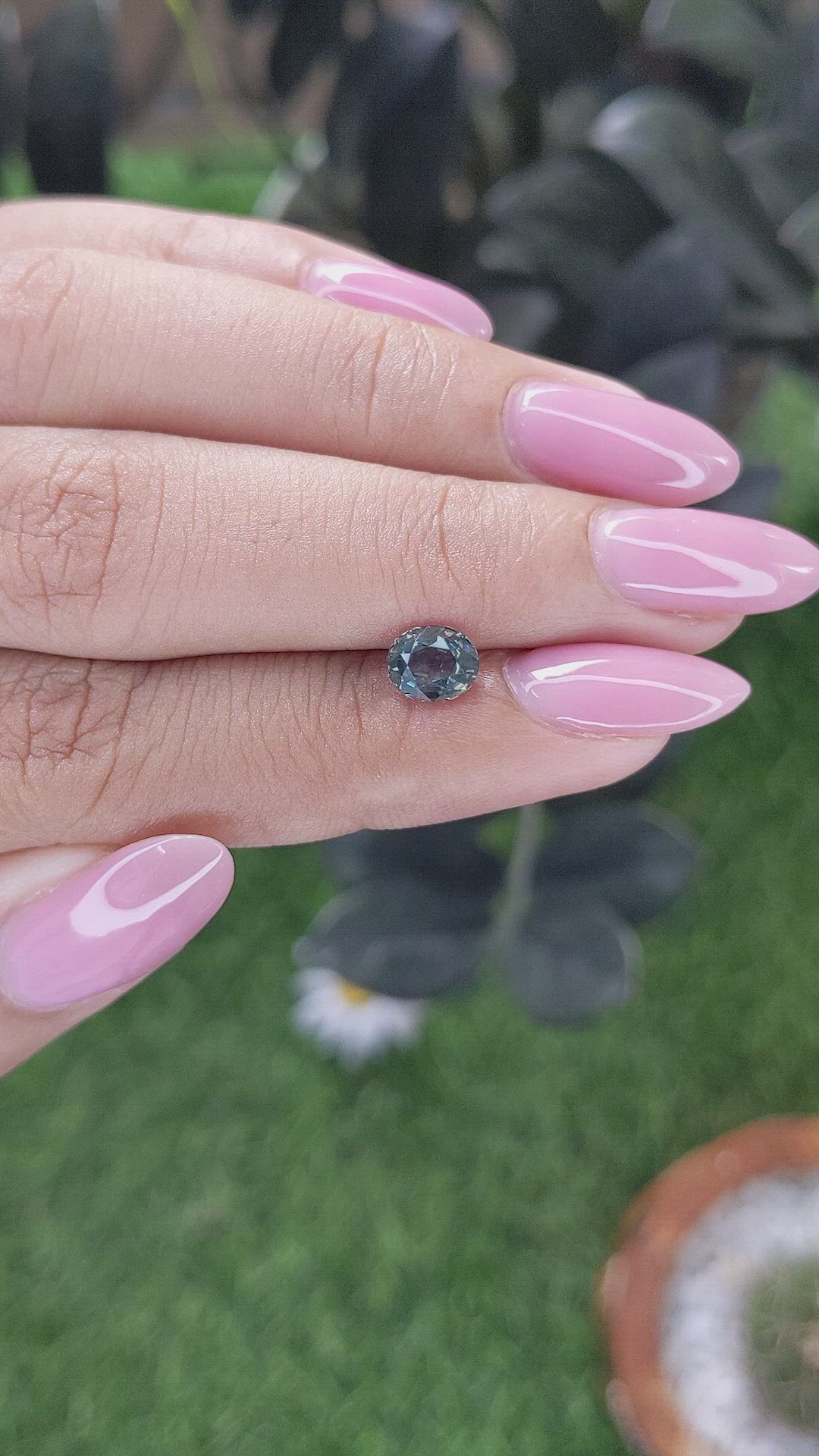 1.04 Ct. Bluish Green Sapphire from Tanzania Size Video
