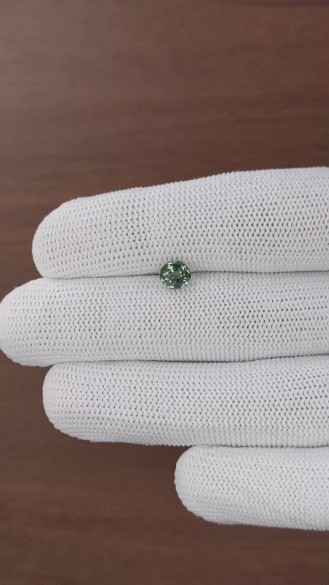 1.09 Ct. Bluish Green Sapphire from Tanzania Size Video