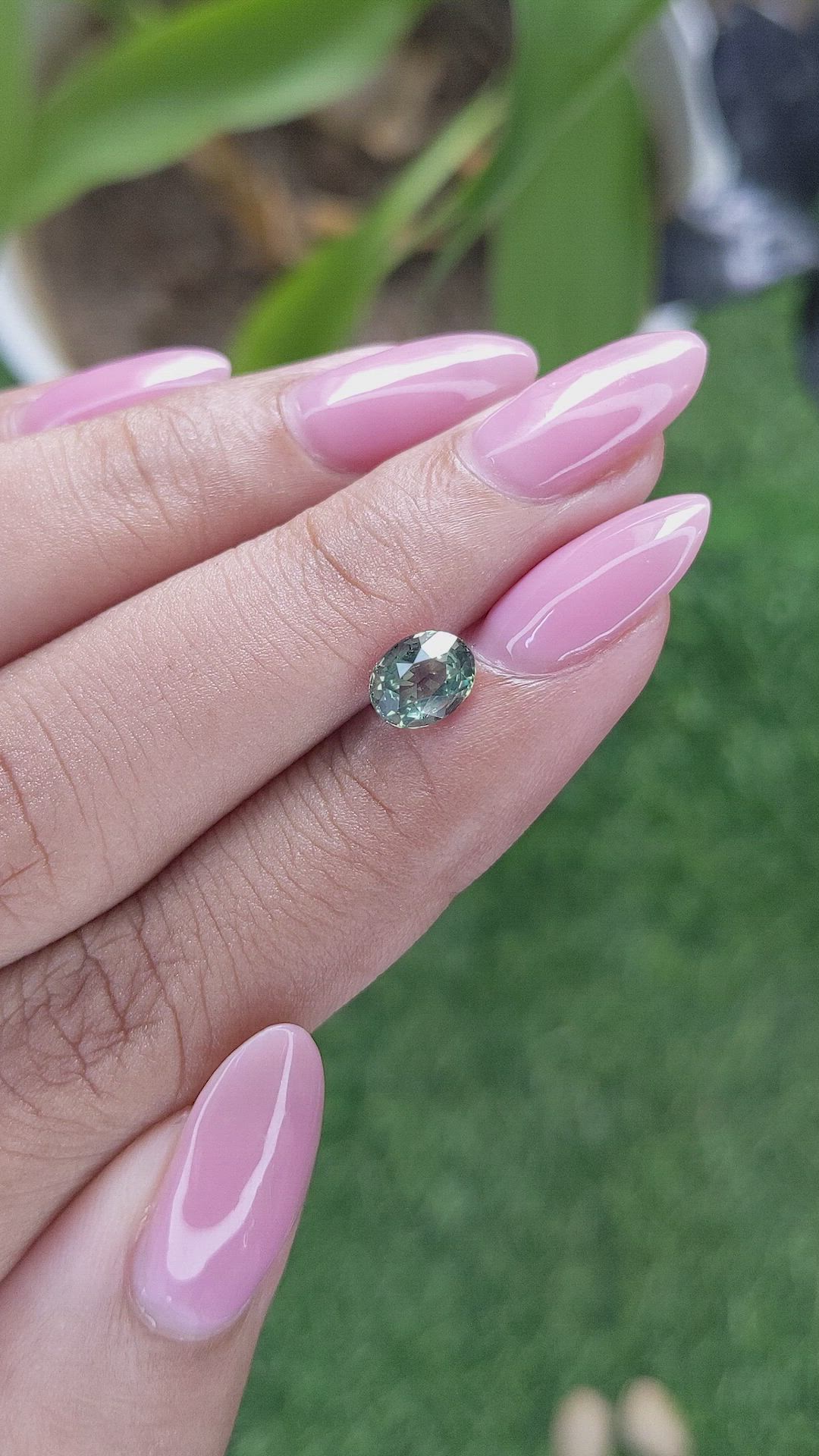 1.09 Ct. Bluish Green Sapphire from Tanzania Size Video