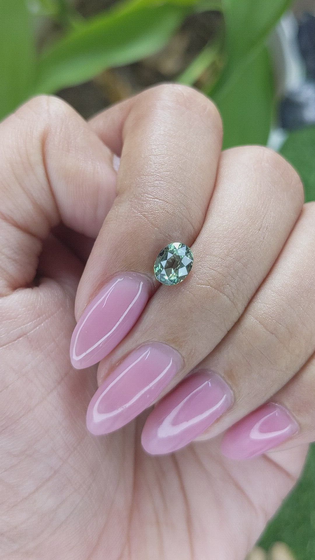 1.09 Ct. Bluish Green Sapphire from Tanzania Size Video