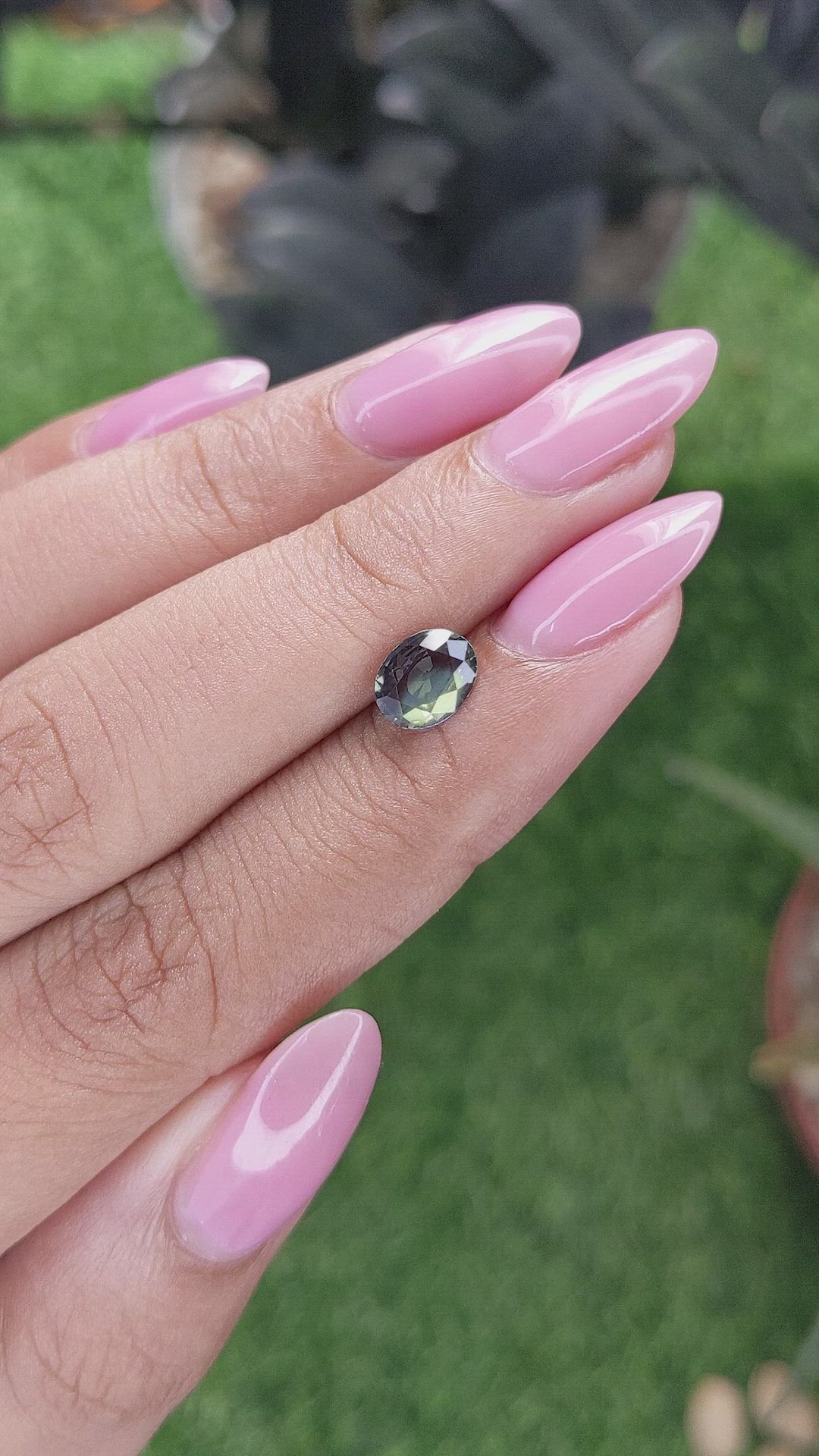 1.05 Ct. Bluish Green Sapphire from Tanzania Size Video