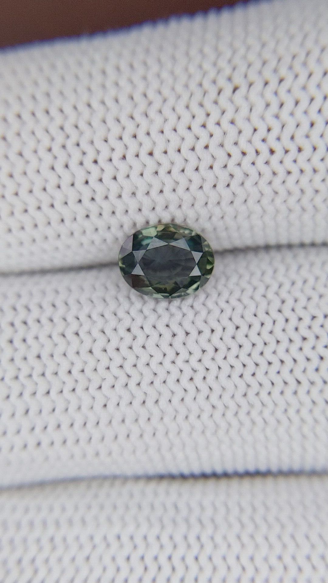 1.05 Ct. Bluish Green Sapphire from Tanzania Size Video