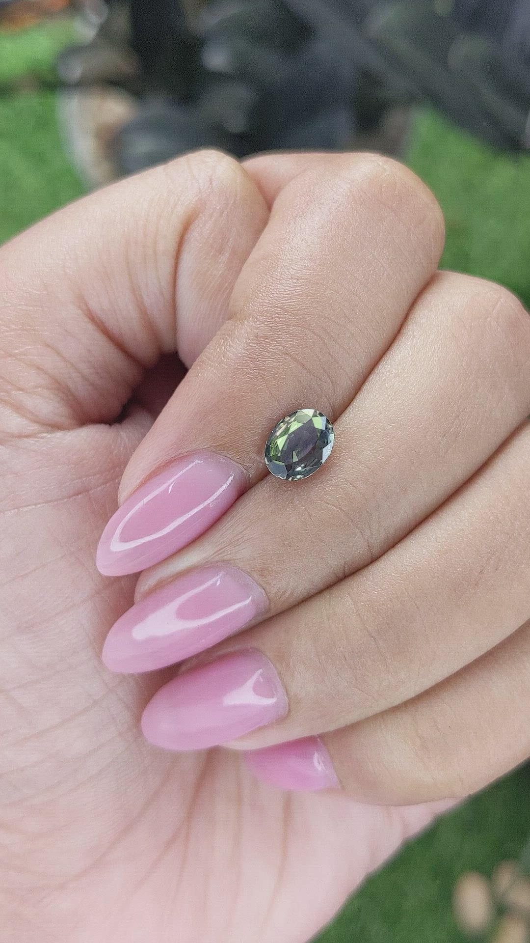 1.05 Ct. Bluish Green Sapphire from Tanzania Size Video