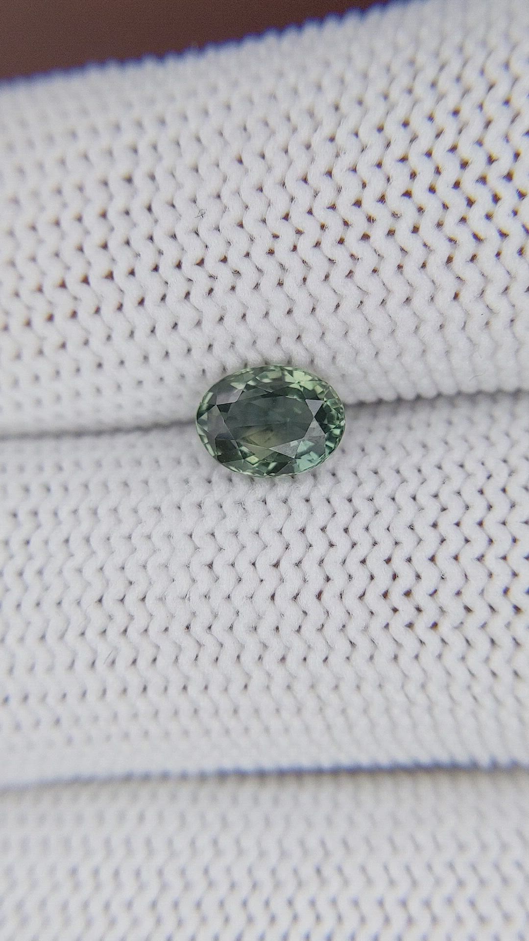 1.02 Ct. Bluish Green Sapphire from Tanzania Size Video