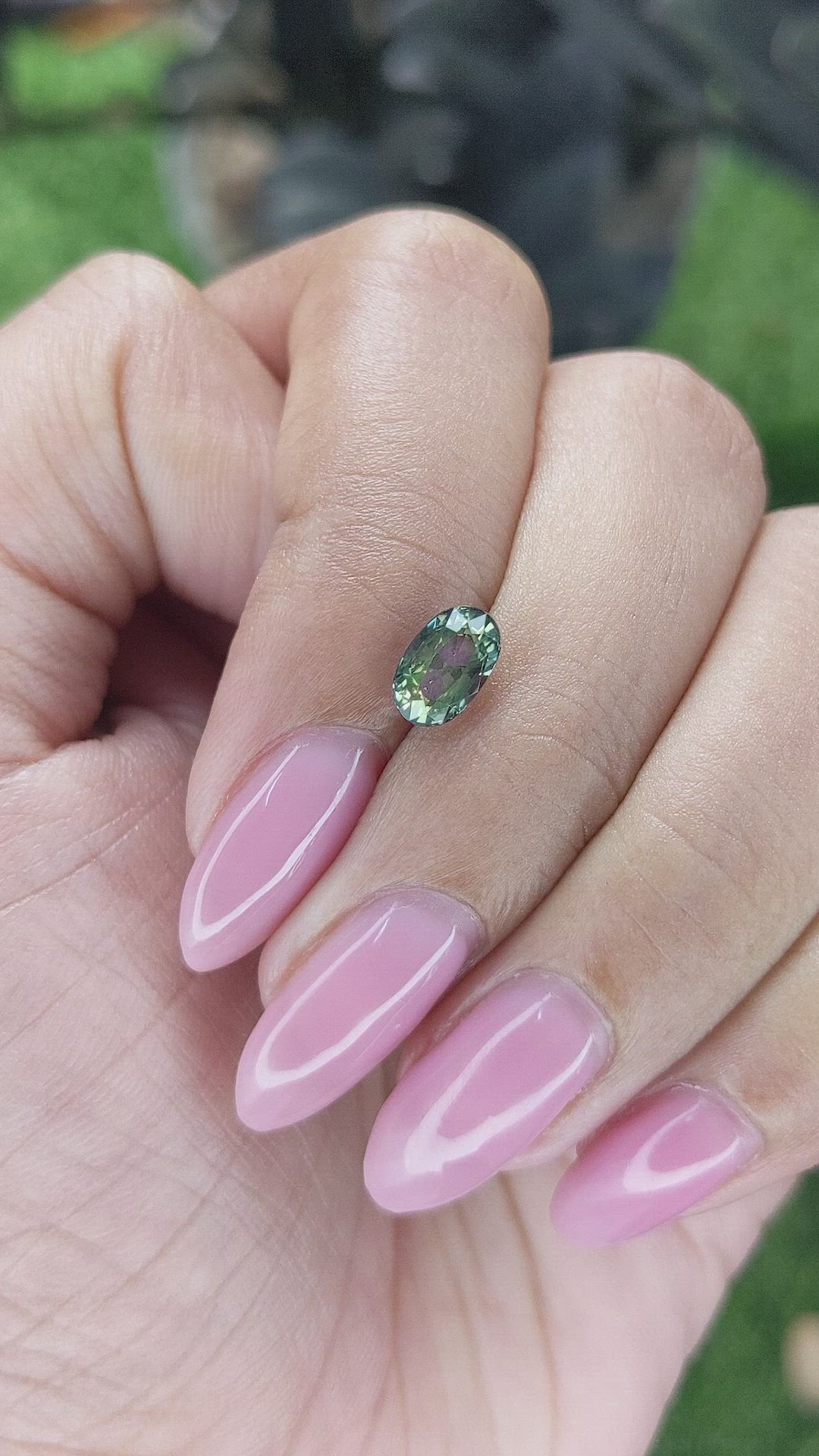 1.25 Ct. Bluish Green Sapphire from Tanzania Size Video
