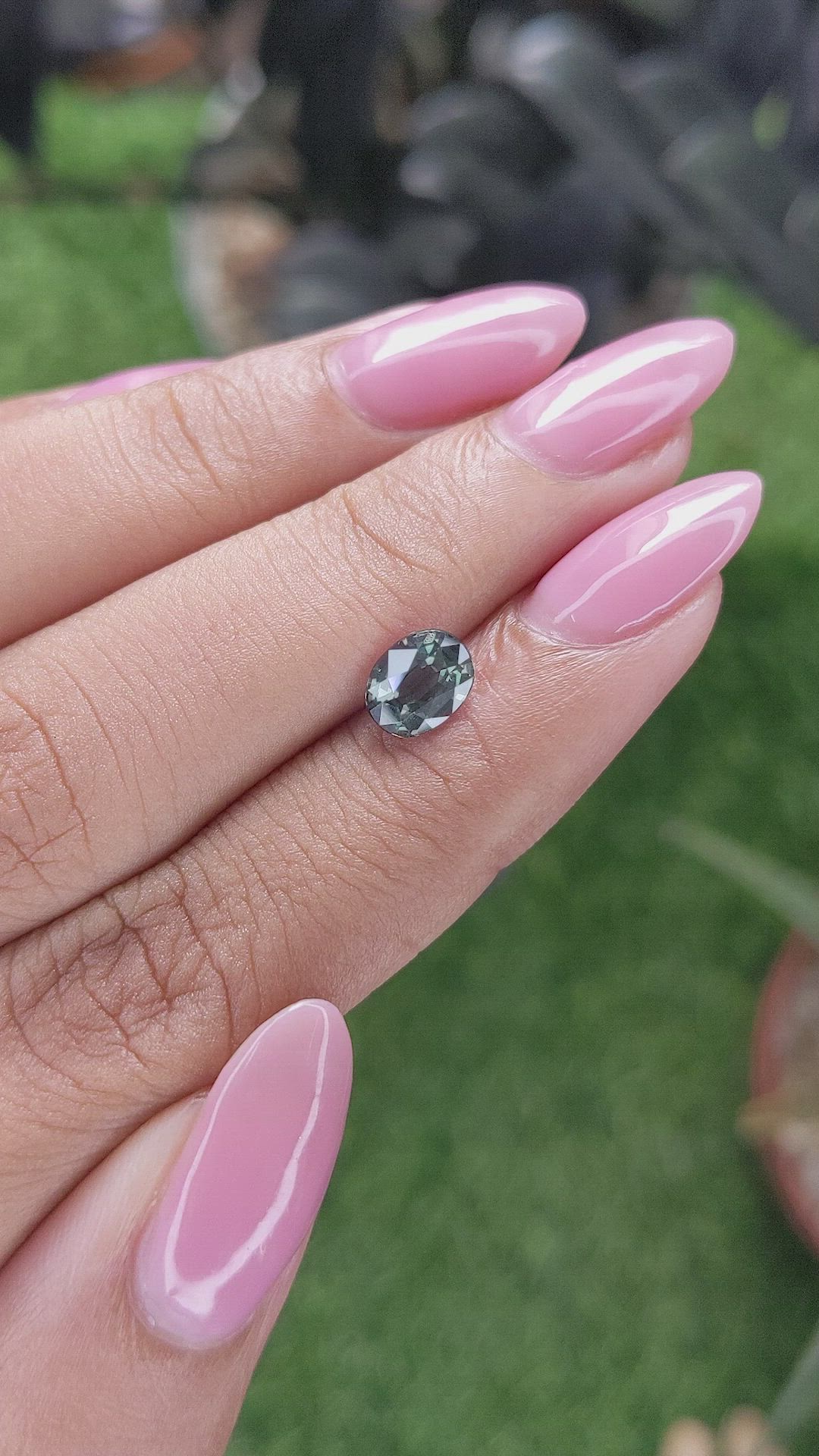 1.28 Ct. Bluish Green Sapphire from Tanzania Size Video