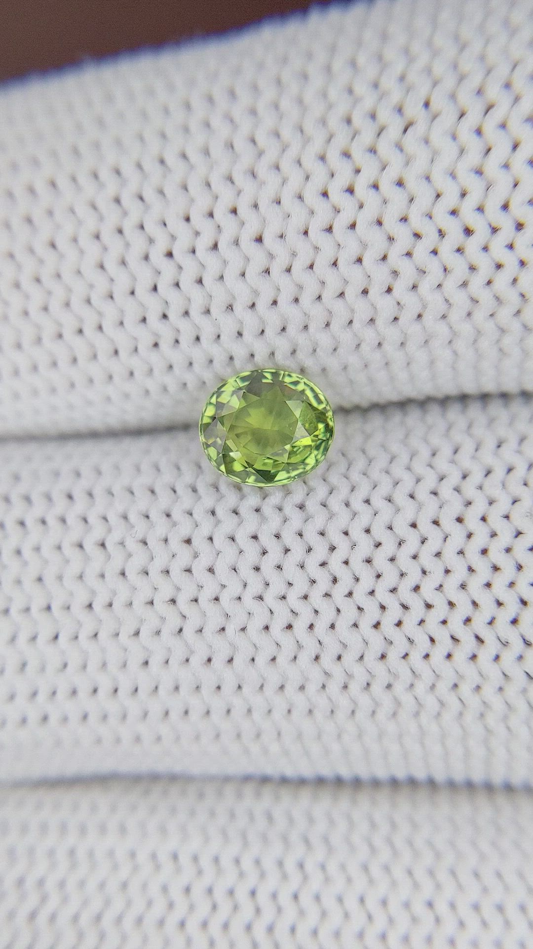 0.99 Ct. Yellowish Green Sapphire from Tanzania Size Video