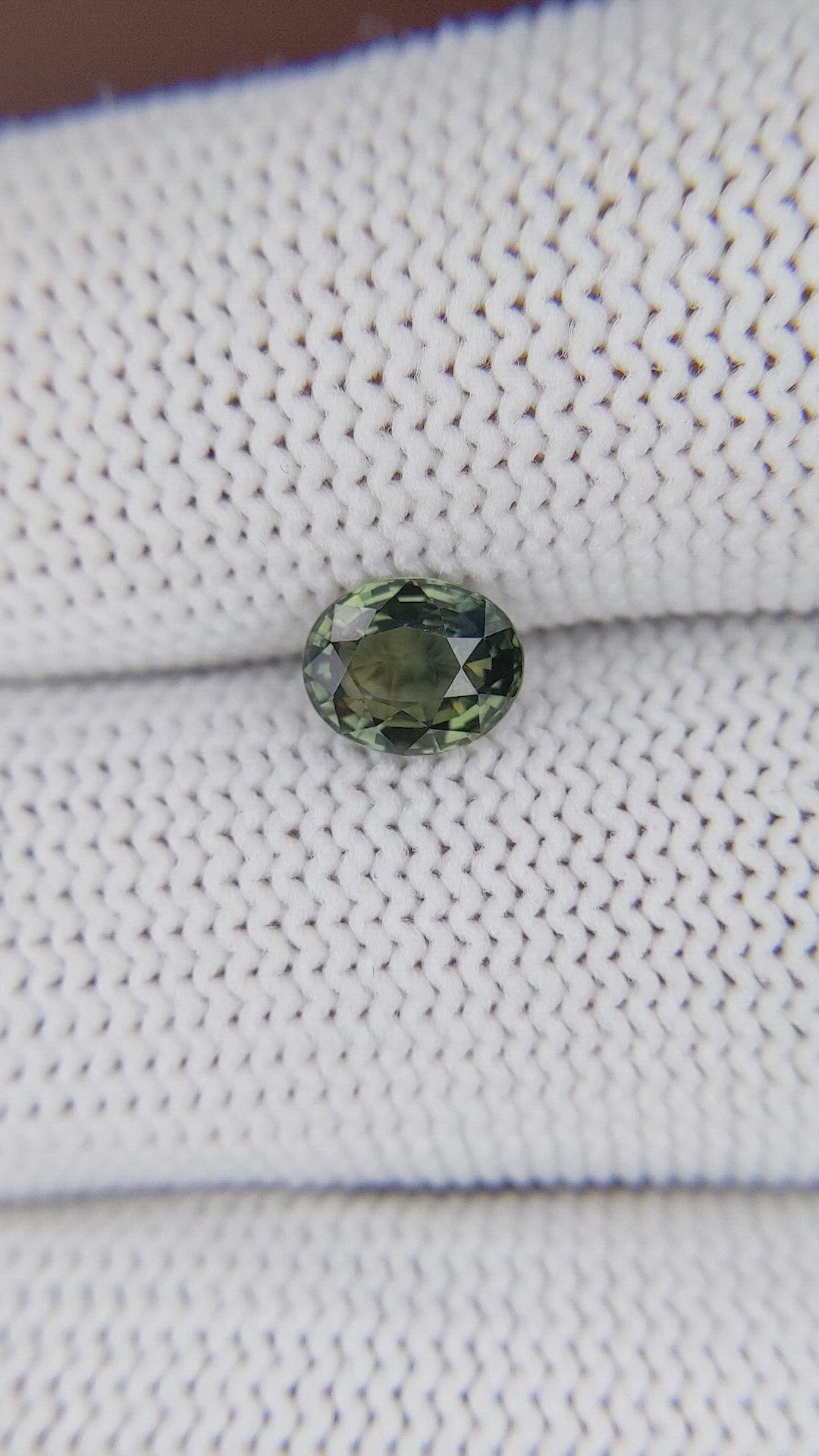 1.06 Ct. Bluish Green Sapphire from Tanzania Size Video