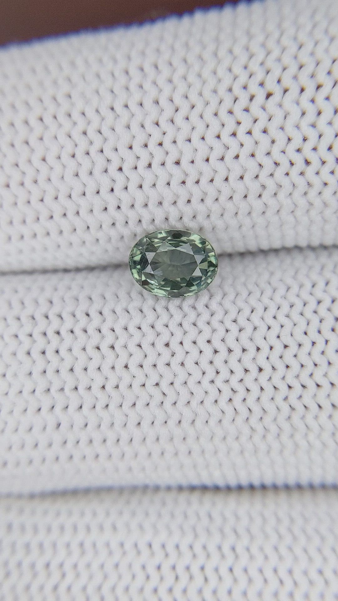 0.97 Ct. Bluish Green Sapphire from Tanzania Size Video