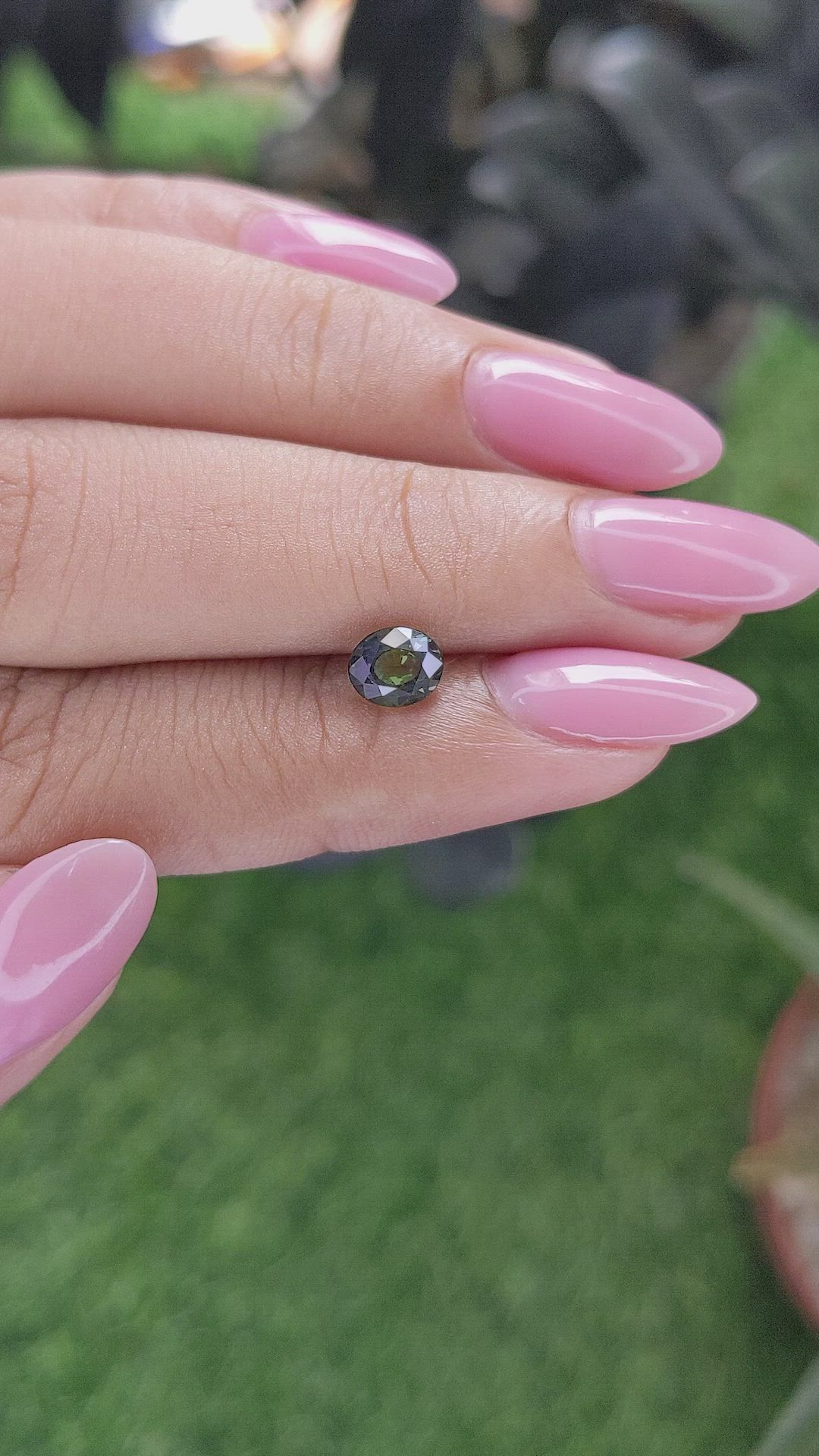 0.96 Ct. Bluish Green Sapphire from Tanzania Size Video