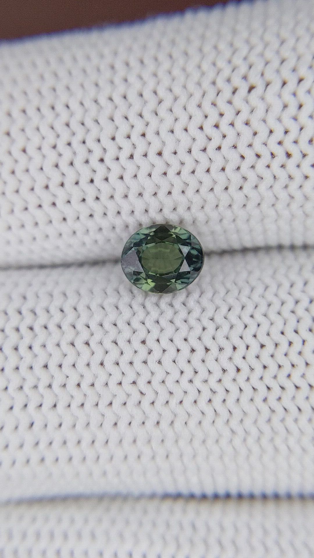 0.96 Ct. Bluish Green Sapphire from Tanzania Size Video