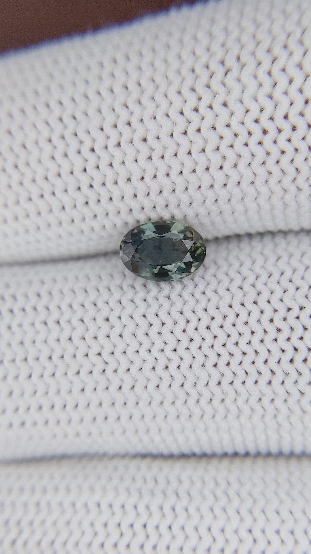 0.95 Ct. Bluish Green Sapphire from Tanzania Size Video