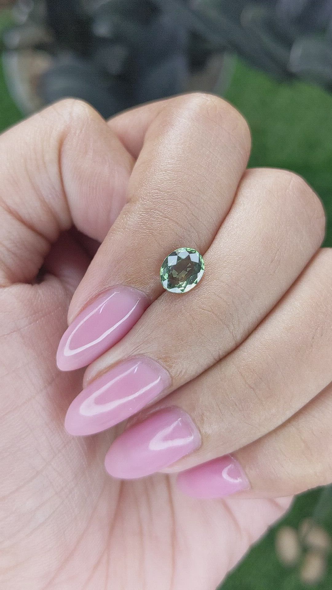 1.04 Ct. Yellowish Green Sapphire from Tanzania Size Video