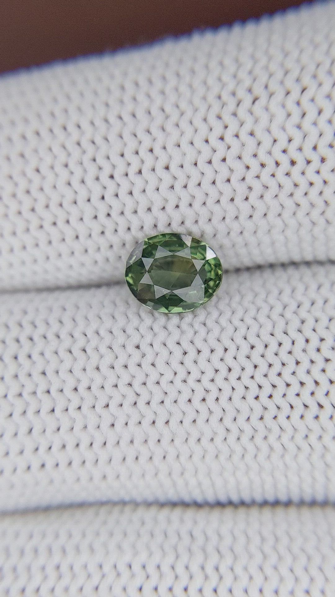 1.04 Ct. Yellowish Green Sapphire from Tanzania Size Video