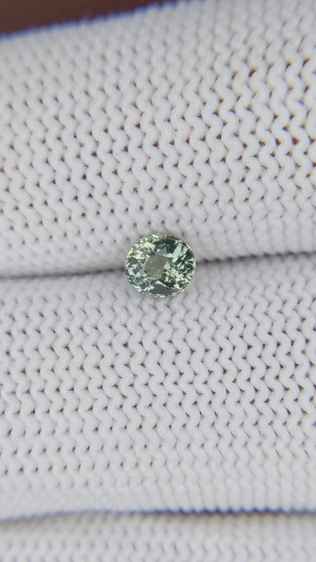 0.52 Ct. Bluish Green Sapphire from Tanzania Size Video