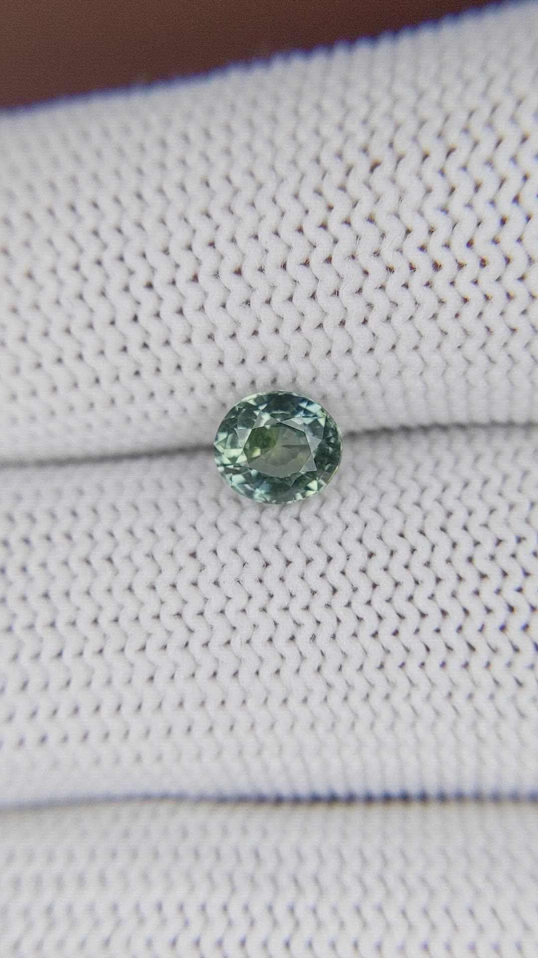 0.94 Ct. Bluish Green Sapphire from Tanzania Size Video