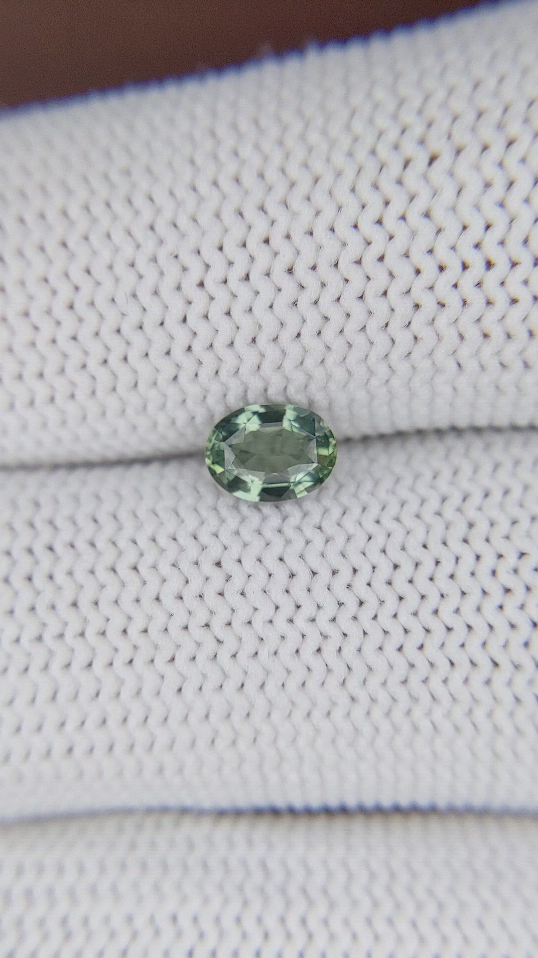 0.64 Ct. Bluish Green Sapphire from Tanzania Size Video