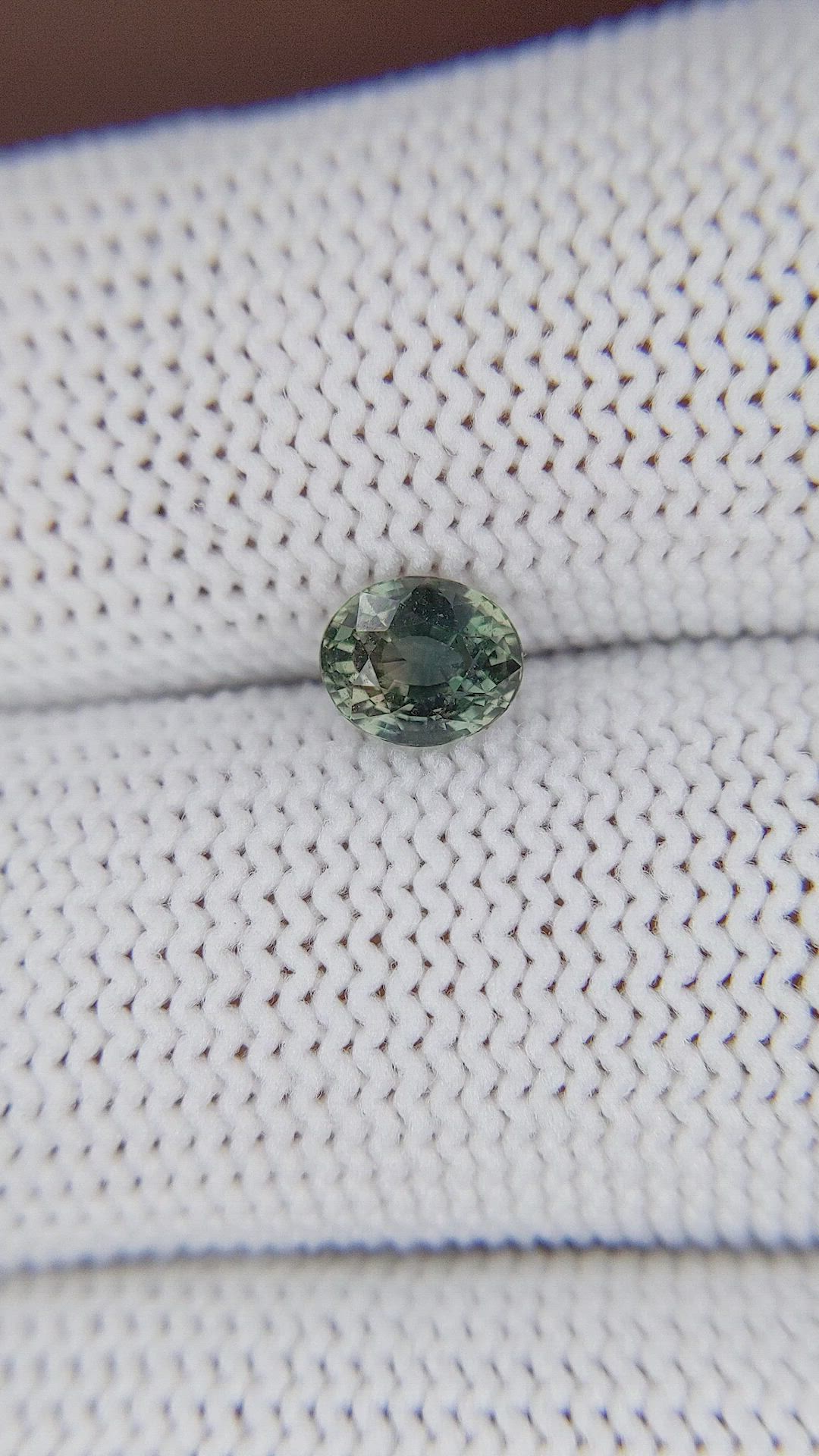 0.96 Ct. Bluish Green Sapphire from Tanzania Size Video