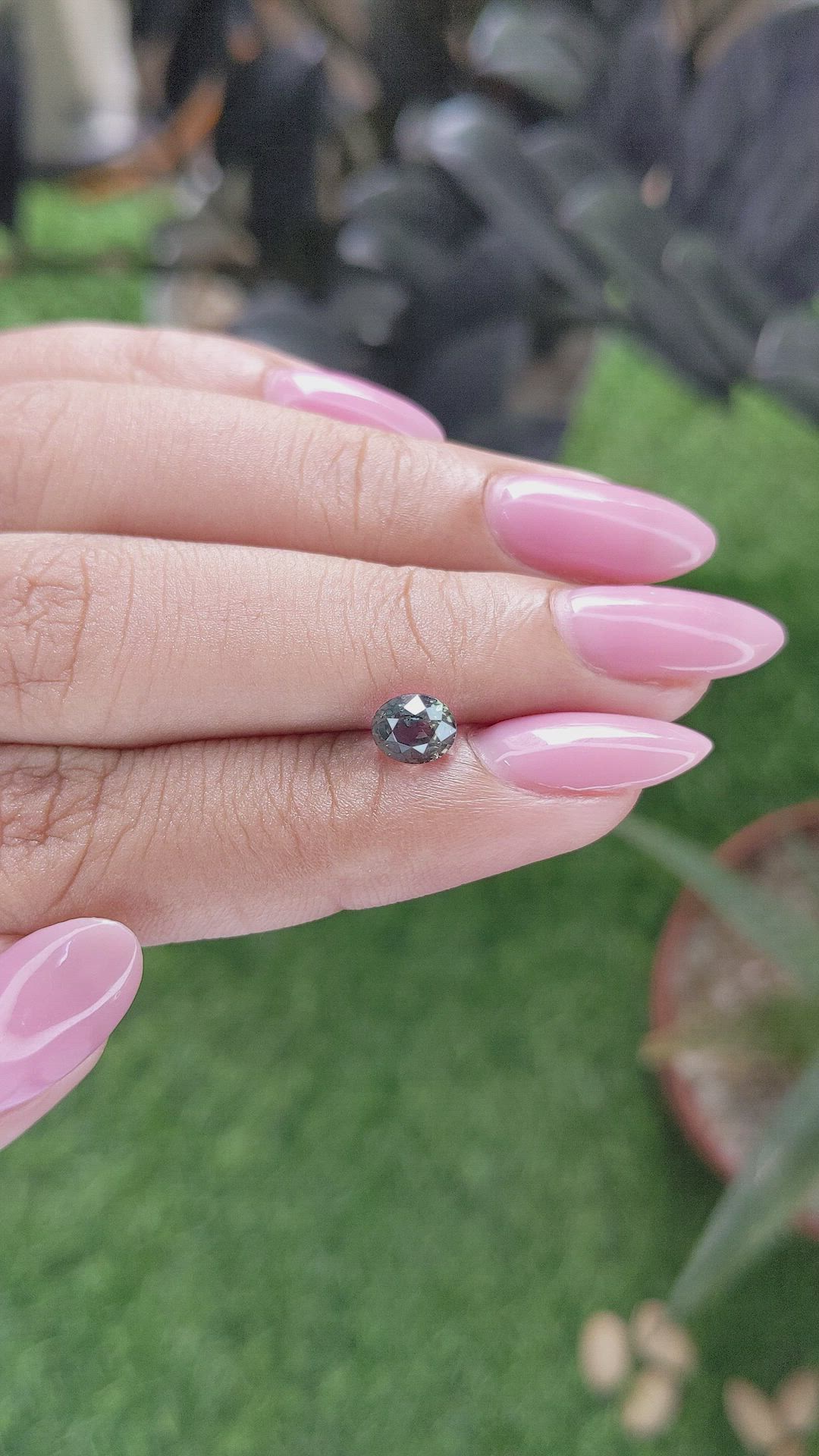 0.96 Ct. Bluish Green Sapphire from Tanzania Size Video