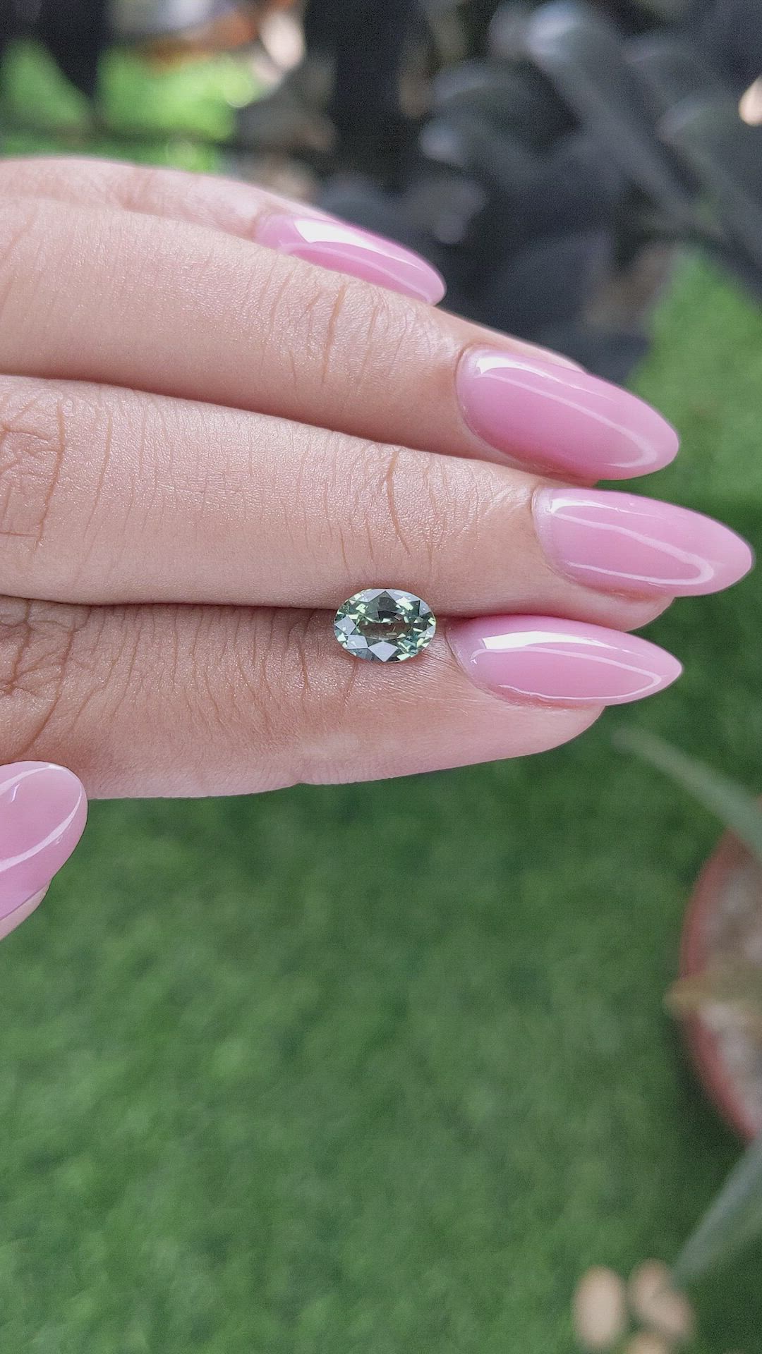 0.95 Ct. Bluish Green Sapphire from Tanzania Size Video
