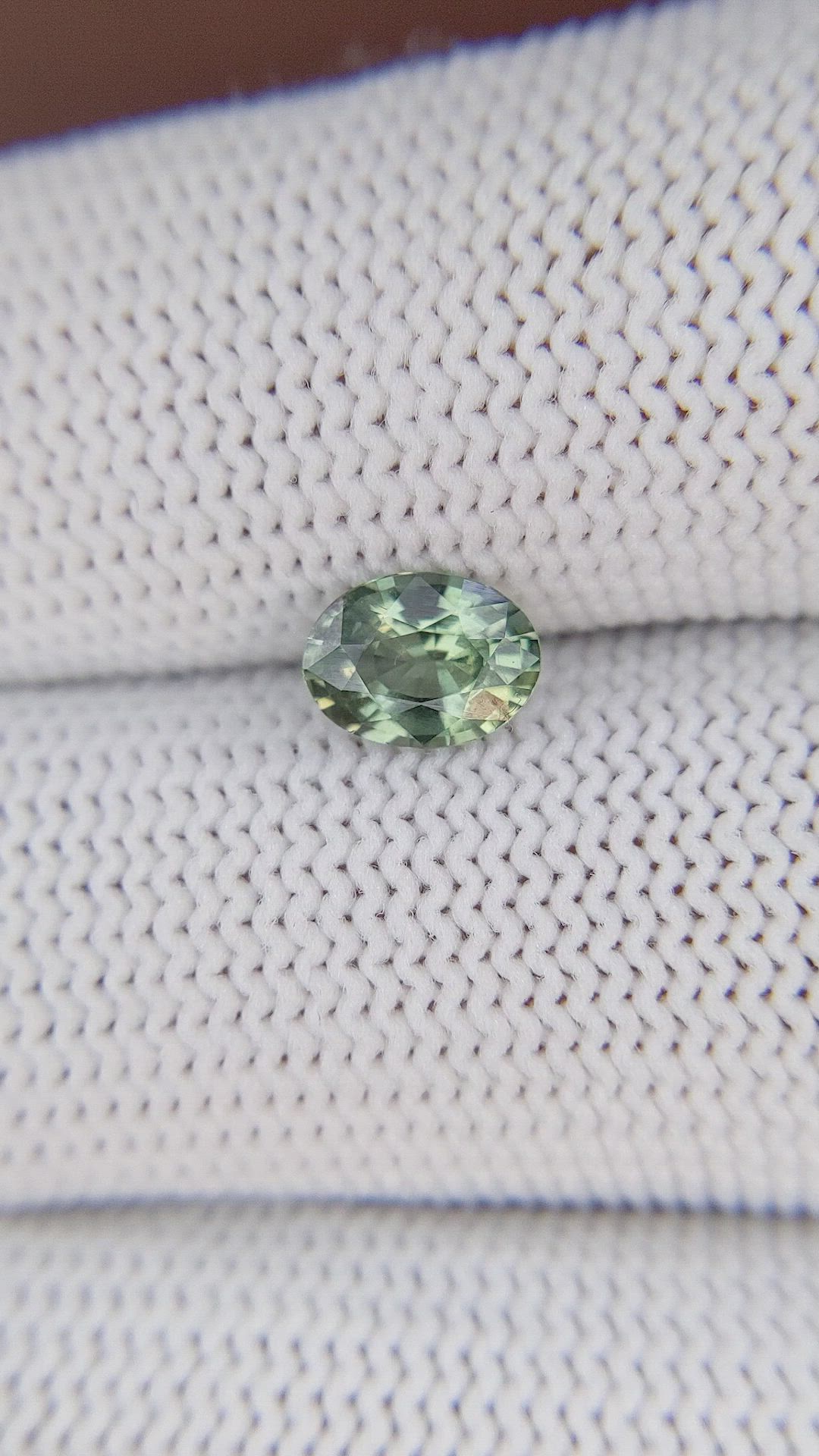 0.95 Ct. Bluish Green Sapphire from Tanzania Size Video