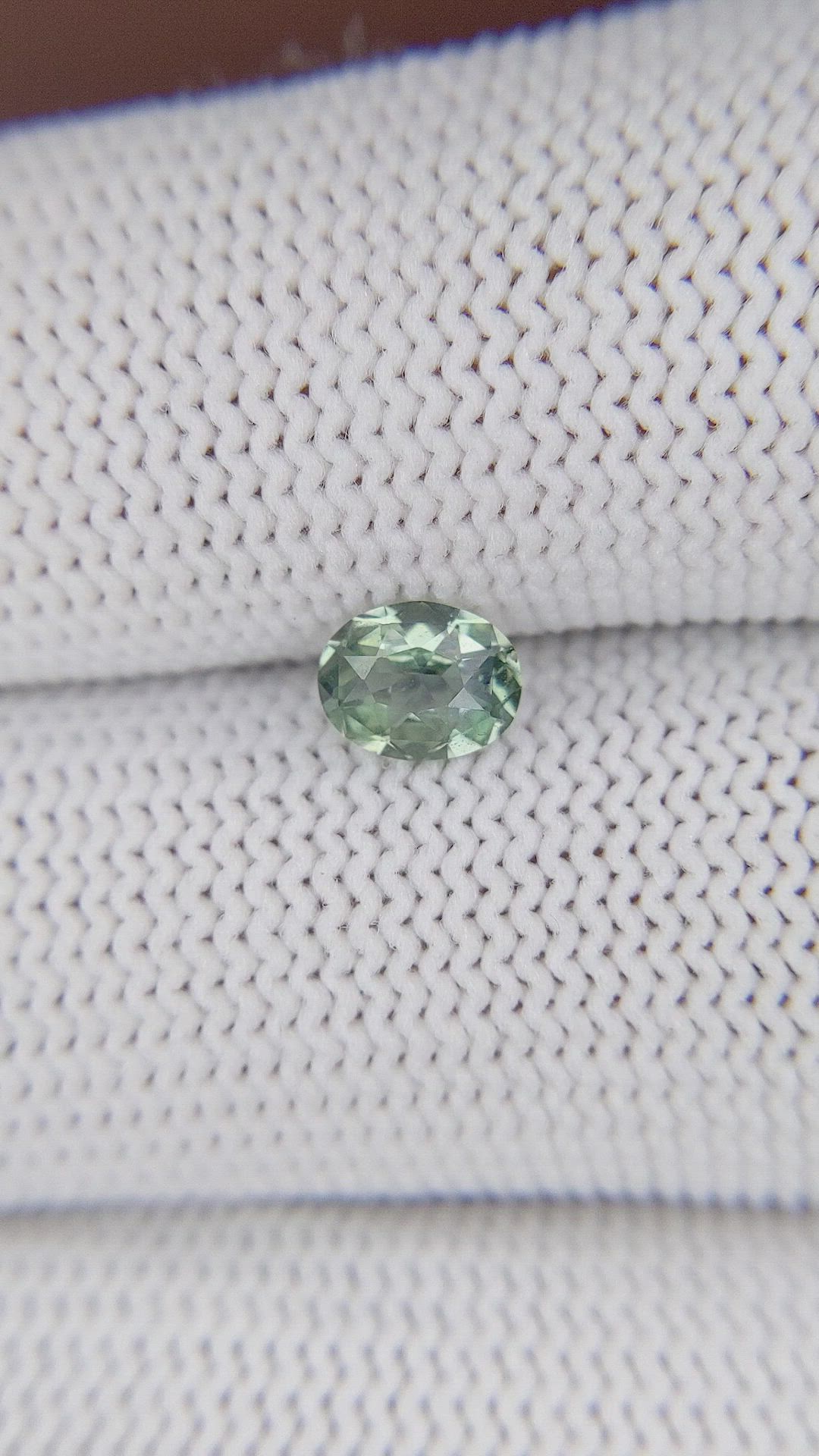 0.64 Ct. Bluish Green Sapphire from Tanzania Size Video