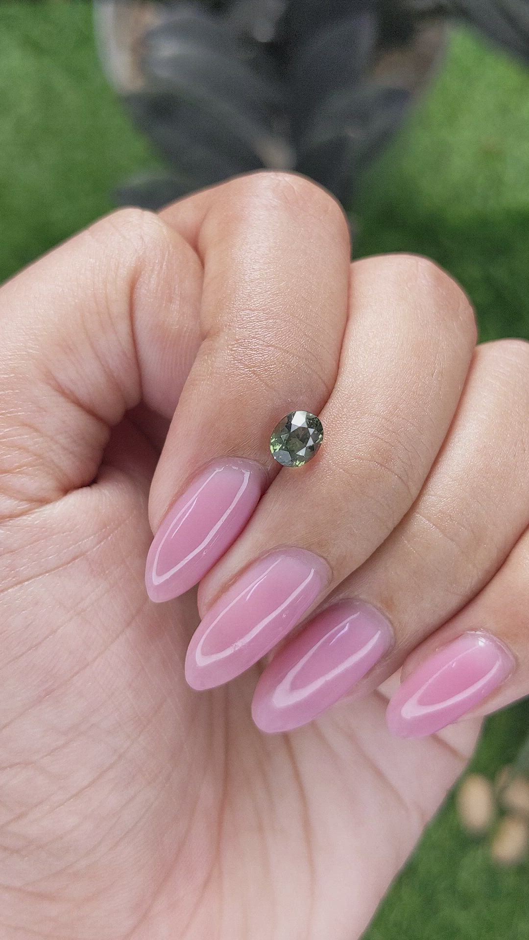 0.96 Ct. Yellowish Green Sapphire from Tanzania Size Video