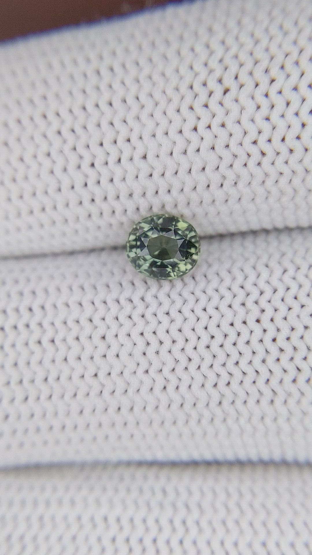 0.83 Ct. Bluish Green Sapphire from Tanzania Size Video